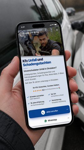 Schaden online melden beim Kfz Gutachter für Kempen